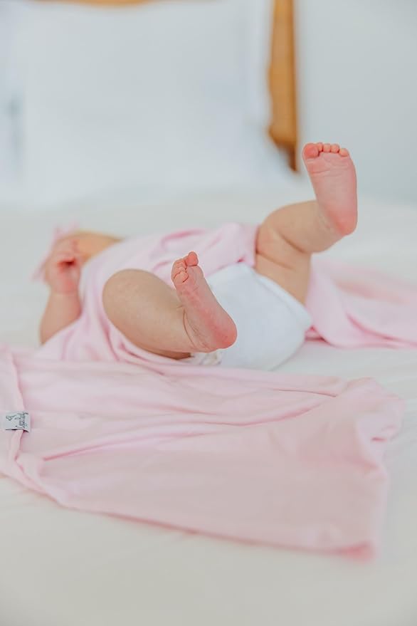 Copper Pearl Baby Swaddle Blanket - Premium Knit Baby Blanket, Large Soft Stretchy Receiving Blankets for Baby Girl, Swaddles for Newborn, Infant, and Toddler (Blossom)
