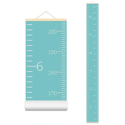 Nustila Kids Height Wall Chart Green Height Measurement for Wall Growing Chart for Childrens Room Decor- Nordic Color Print Growth Chart for Room Décor 79 x7.9 in