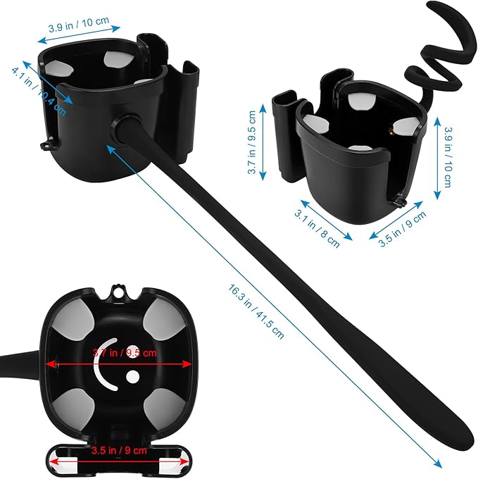 Accmor Stroller Cup Holder, Universal Cup Holder for Uppababy Nuna Doona Strollers, Bottle Drinks Holder for Wheelchair, Walker, Bike, Scooter