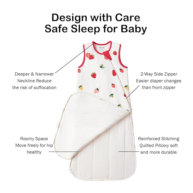 BubblePanda Rayon Made from Bamboo Sleep Sack 2t-3t 1.0 Tog Soft Toddler Sleeping Sack 24-36 Months for Babies 2-Way Zipper Baby Wearable Blanket