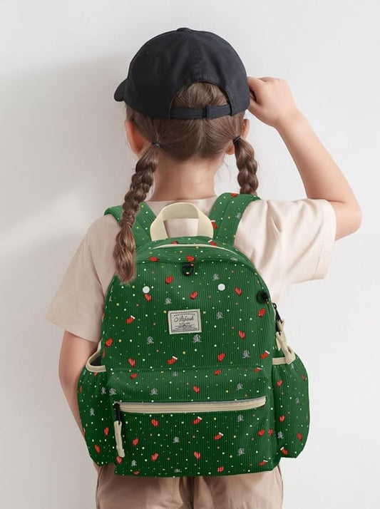 atgark Corduroy Toddler Backpack for Girls 2-5: Preschool Backpack for Girls