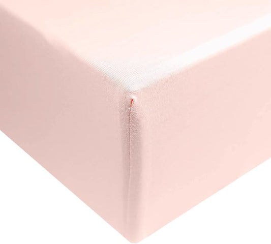 Copper Pearl Premium Knit Baby Crib Sheets for Standard Mattresses, Breathable and Soft, Blush