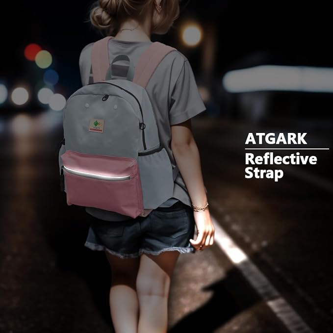 atgark Kids Backpack, 1.0L, Cotton Candy, Kindergarten Elementary School, Lightweight, Soft Shell, Zipper, Unisex, Little Kid, Nylon, 13"H Fit A4 Folder, Adjustable Straps