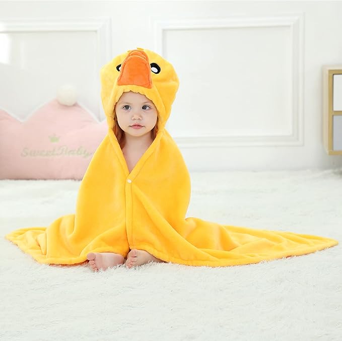 Wearable Blanket Hoodie for Kids Toddlers Hooded Towels Soft Cozy Wearable Throw Blanket Hoodie for Boys Girls