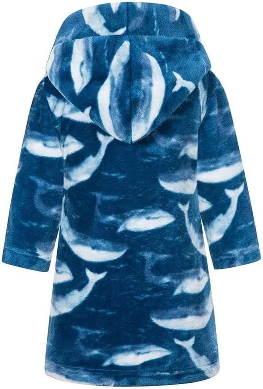 DELEY Girl's Robe Baby Boys Hoodie Robes Toddler Bathrobes for Kids Pajamas Sleepwear
