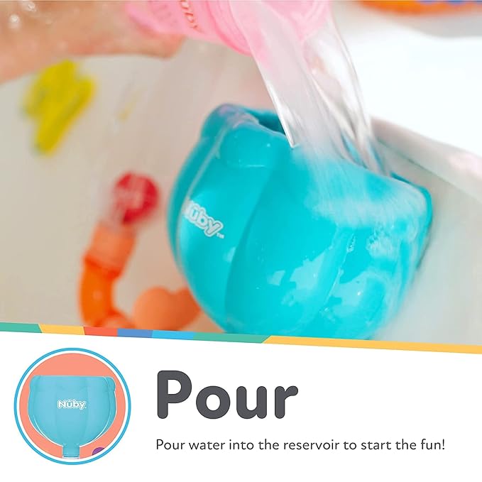 Nuby Splish Splash Cups and Wacky Waterworks Pipes Bath Toys