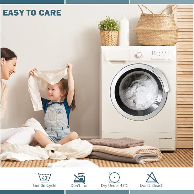 2 Pack King Waterproof Mattress Protector Deep Pocket Mattress Cover, Soft Breathable Mattress Pad, Fitted Noiseless Waterproof Bed Cover Stretch to 25"