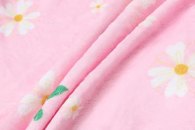 Umeyda Girls Fleece Hooded Robes, Warm Printed Bath Robe for Kids Soft Fuzzy Bathrobe for Gifts