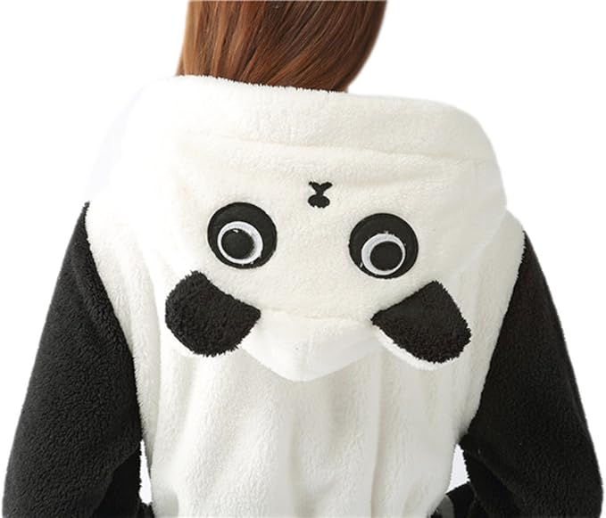 CuteOn Bathrobe for Women Soft Fleece Hooded Plush Loungewear