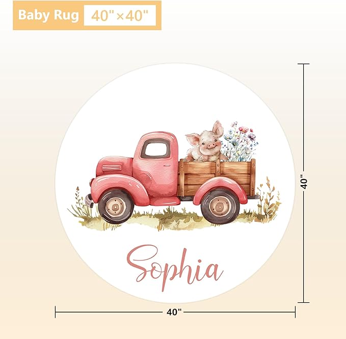 Custom Baby Bedding Set - 3 Pcs Personalized Name Crib Bedding Set for Nursery - Cute Baby Crib Set with Double Layer Blanket for Boys Girls - Customized Gifts for Toddler Infant - Farm Animals