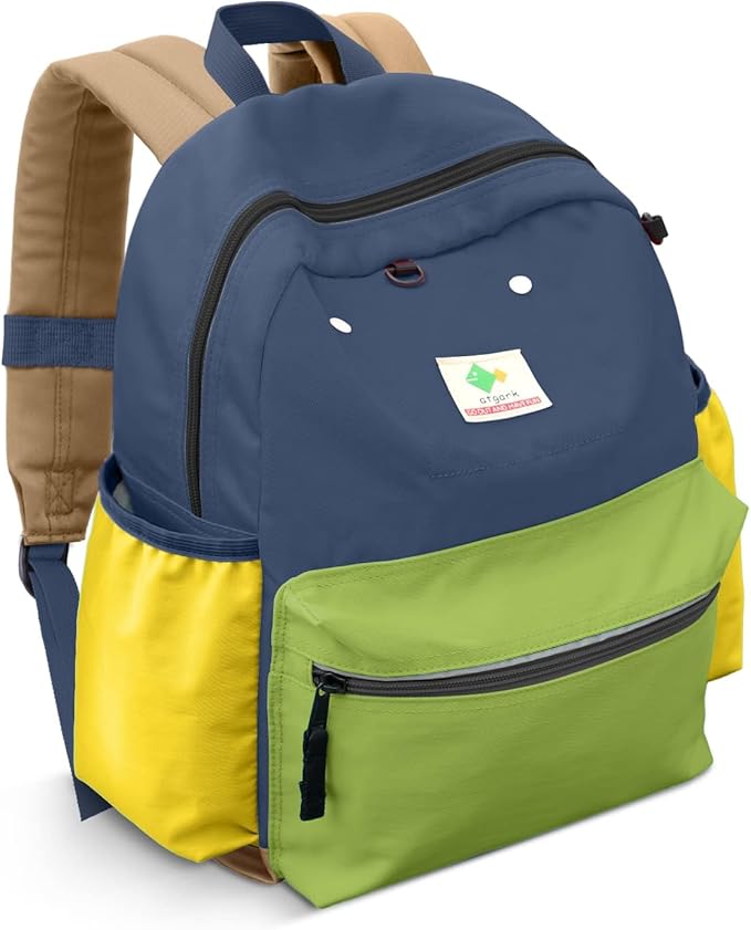 atgark Kids Backpacks, Unisex, Large, Avocado - L, Modern, Cartoon, 15" H, 1L, 13.12 oz, Nylon, Zipper, 6-9 Years, School & Travel