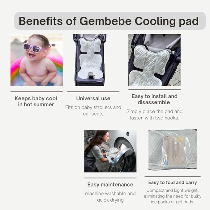 Baby Stroller Cooling pad car seat Cooling pad Universal Ice Cushion for car seat & Baby Stroller Liner | Baby Cooling Item in hot Summer Qmax 0.35