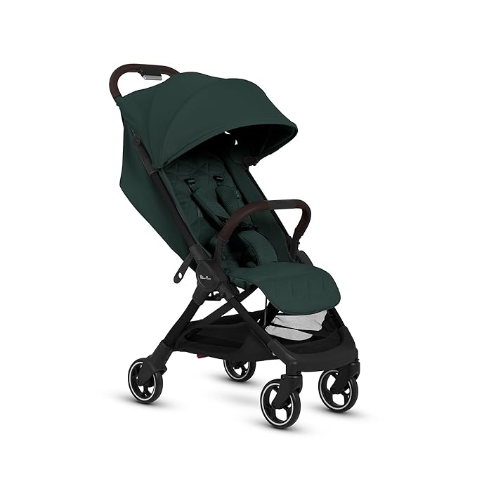 Silver Cross Clic Compact Stroller – Lightweight Travel Stroller for Newborn to Toddler (Birth to 55 lbs), One-Hand Fold, Lie-Flat Seat, Airplane Cabin Approved, UPF50+ Canopy (Conifer)