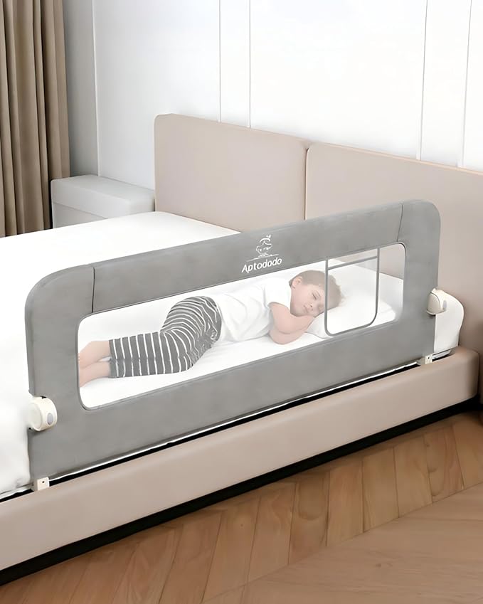 59" Upgraded Bed Rail for Toddlers with U-Shape Base, Toddler Bed Rails with More Stable and Secure, Fit for Twin, Full, Queen Size Bed,High/Low Mattresses, Box/Platform Bed