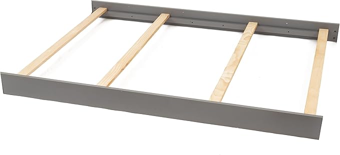 Full-Size Conversion Kit Bed Rails for Sorelle Convertible Cribs - Solid Wood Rail - Toddler and Adult Bed Rail for Full-Size Beds - Essential Nursery & Baby Furniture (Model #215, Weathered Grey)