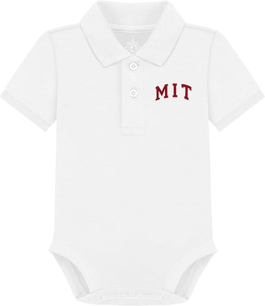 Creative Knitwear College Baby Polo Bodysuit Solid - Team Logo, Multiple Colors, for Boys & Girls (0-12 Months)