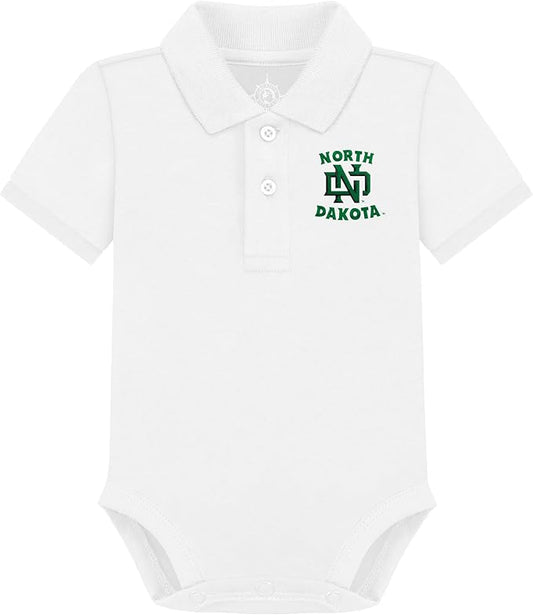 Creative Knitwear College Baby Polo Bodysuit Solid - Team Logo, Multiple Colors, for Boys & Girls (0-12 Months)