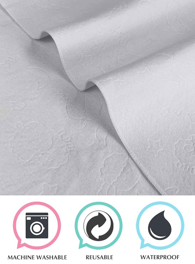 American Baby Company Waterproof Flat Crib Mattress Pad Cover 52" x 28" - Quilted, Noiseless, Soft & Breathable Crib and Toddler Mattress Protector for Babies, Adults and Pets