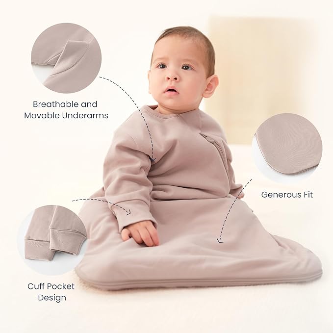Unisex Sleeping Bag for Babies and Toddlers 1.0 Tog Sleep Sack 18-36 Months, Newborn Sleep Sack, Wearable Blanket Baby, One Piece Long Sleeves, Gifts for Baby