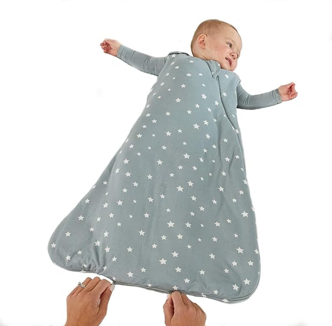 GUNAMUNA Unisex Baby Wearable Blanket, Sleep Sack Sleeping Bag for Infants Toddlers, Easy Changing Diaper Zipper, 0.5 TOG, Shine, 9-18 Months