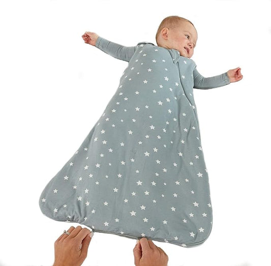 GUNAMUNA Unisex Baby Wearable Blanket, Sleep Sack Sleeping Bag for Infants Toddlers, Easy Changing Diaper Zipper, 0.5 TOG, Shine, 9-18 Months
