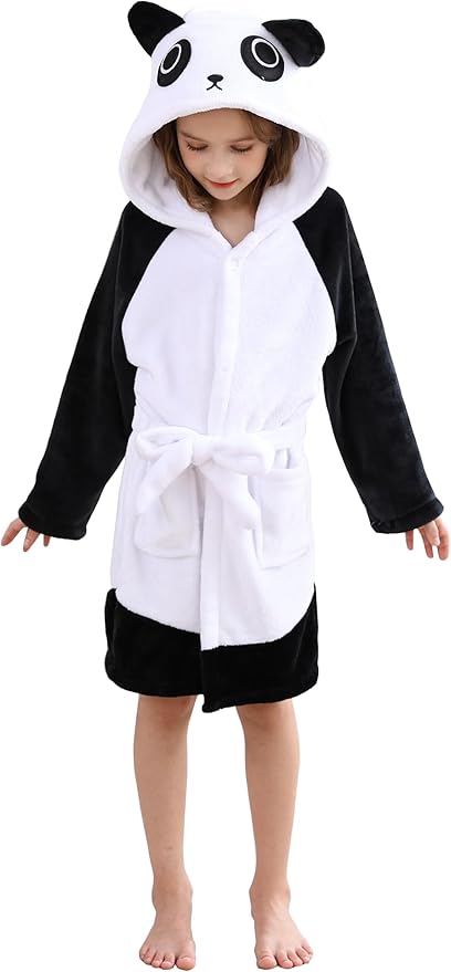 CuteOn Bathrobe for Women Soft Fleece Hooded Plush Loungewear