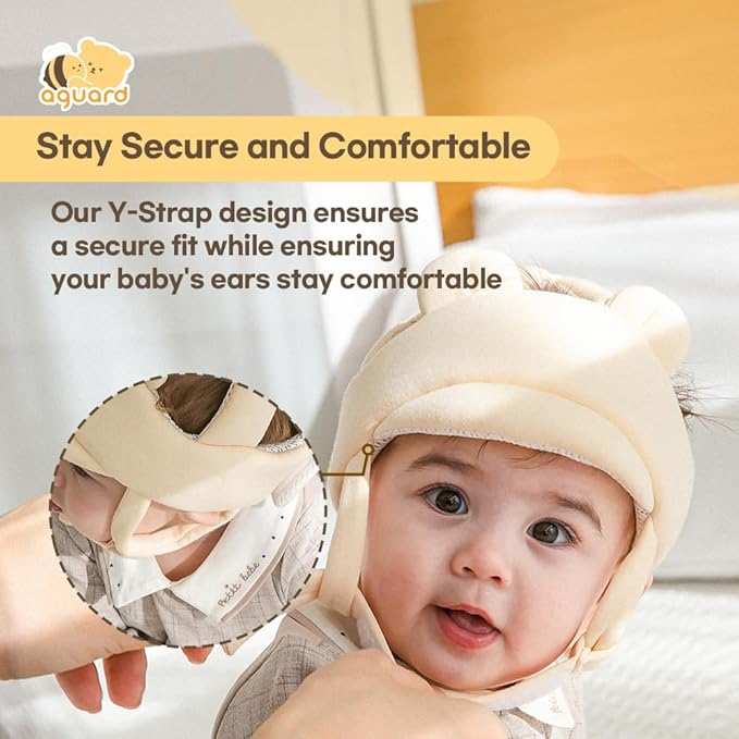 Baby Head Protector- Baby Helmet Cotton, Adjustable & Ultra-Lightweight Head Protector for Crawling & Walking Infants, Toddlers