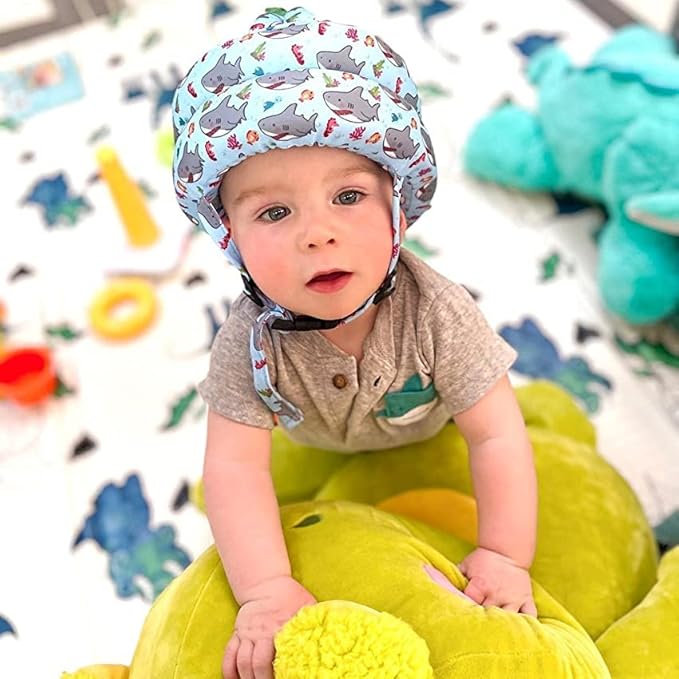 Baby Helmet for Crawling & Walking - Head Protector for Infants, Soft Cushion Safety Headguard, Toddler Inflatable Helmets 6-12 Months