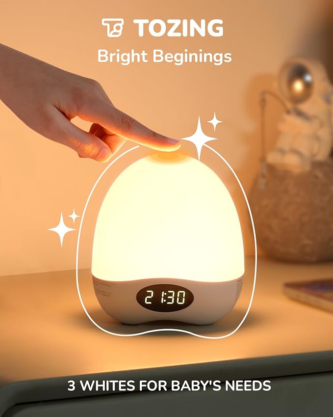TOZING Portable Night Light for Kids Babies,Egg Light for Nursery for Breastfeeding,Dimmable Baby Night Light with Timer & RGB,Safe & Harmless,Protects Baby’s Eyes for Night Feeding