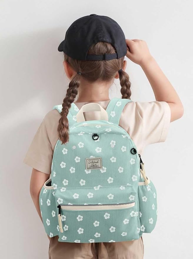 atgark Corduroy Toddler Backpack for Girls 2-5: Preschool Backpack for Girls