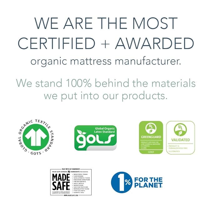 Naturepedic Organic Baby Crib Mattress - Classic 144 Coil 2-Stage Infant & Toddler Mattress - Waterproof Baby Bed Mattress for Crib - Non-Toxic Standard