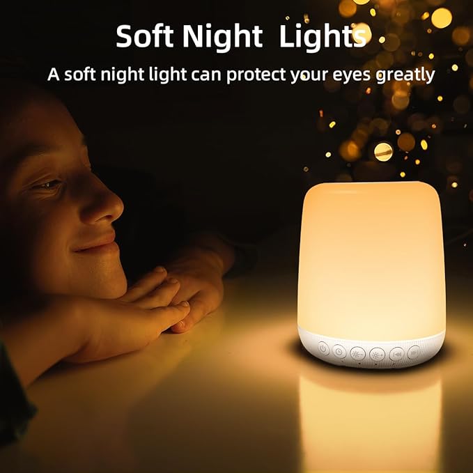 iMosleep Night Light LED Touch Night Dimmable with 20 Levels of Brightness 4 Timer Rechargeable Battery for Bedroom Baby Nursery Living Room Home for Kids and Adult Breastfeeding Sleep Aid White