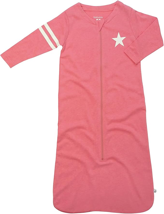 Babysoy Long Sleeve Wearable Blanket Sleep Sack, Infant to Toddler Sleeping Bag, Choose from size 0-24 Months