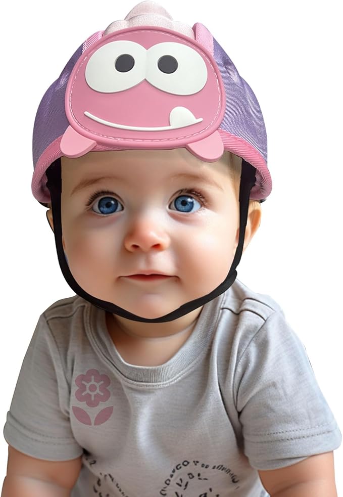 Baby Helmet for Crawing Walking,Soft Infant Safety Helmet,Baby Helmet 1-2 Years for Anti-Fall Head Protector,Adjustable, Breathable