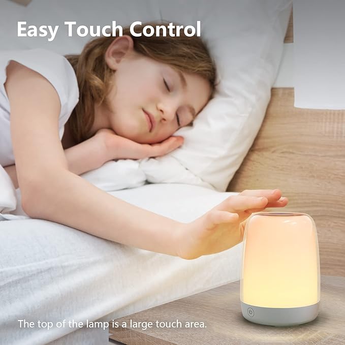 Dremkit Nursery Light for Kids, Baby Night Light with Dimmable Warm & 5 Color Changing Lights, USB Rechargeable Lamp for Breastfeeding, Toddlers