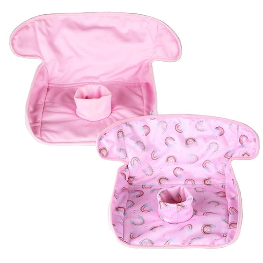 Piddle Pads, Multi-use and Leak Free Lines for Baby Stroller, High Chair & Car Seat, Waterproof Toilet Training Seat Covers for Toddles (Pink Rainbow，(2 Pack))
