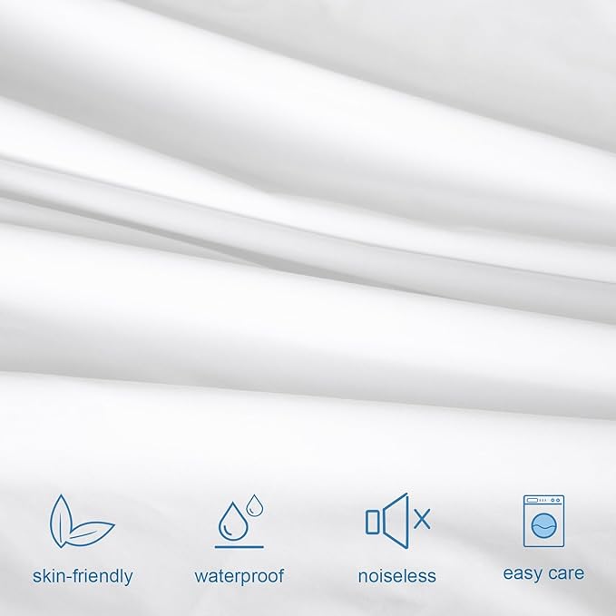 SPRINGSPIRIT Twin Extra Long (XL) Waterproof Mattress Protector Premium Fitted Sheet up to 14'' for College Dorm Room, Breathable Mattress Topper Pad Cover, Noiseless Mattress Protector Twin XL