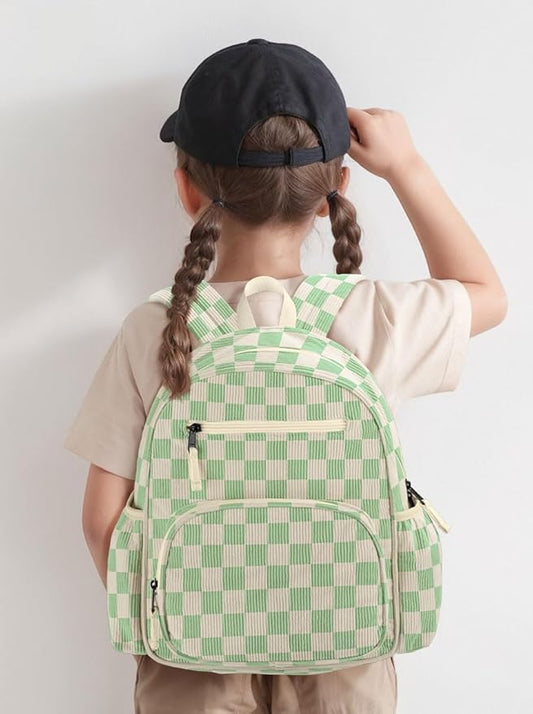 atgark Corduroy Toddler Backpack for Boys 2-5, Cute Kids Backpacks Boys - Preschool Kindergarten Backpack 13.7" H Fit Folder