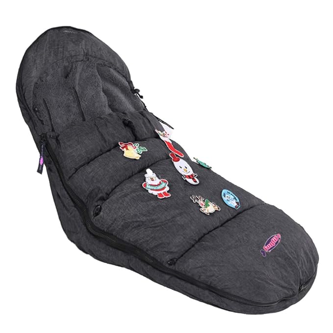 Christmas Decorated Uniuqe Waterproof Winter Stroller Bunting Bag Toddler,Width Adjustable, Anti-Dirt,Foot Area Open, Hoodie, All Features Needed for Baby Stroller Footmuff