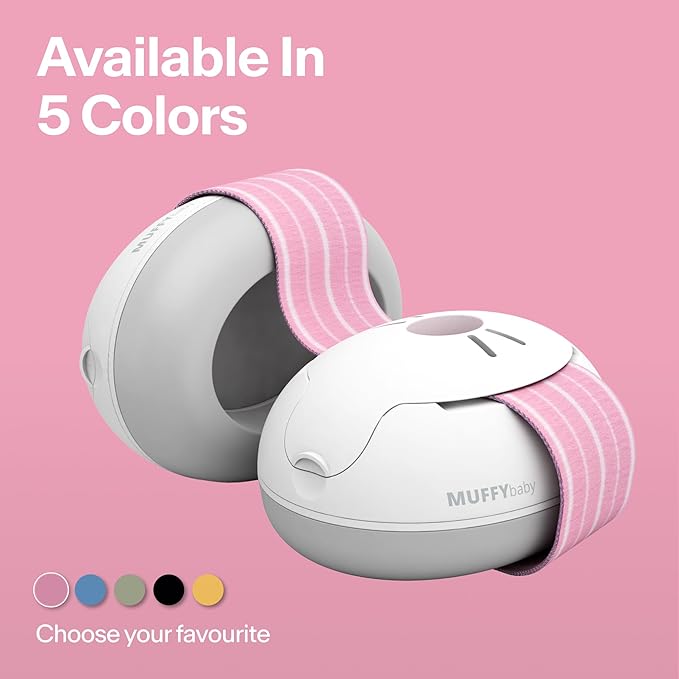 Alpine Muffy Baby Ear Protection for Babies and Toddlers up to 36 Months - CE & ANSI Certified - Noise Reduction Earmuffs - Comfortable Baby Headphones Against Hearing Damage & Improves Sleep - Pink