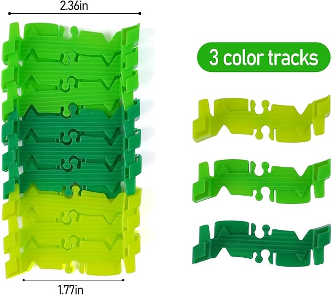BEMITON 96 Pieces Dinosaur Track Expansion Set - Birthday Gift for 3 4 5 6 7 Year Old Boys Kids, Track Pack Compatible with Dino Race Car Toys, Add-On Accessories for Building Play Sets