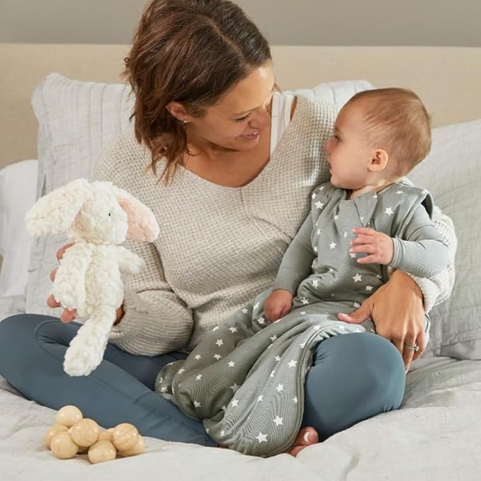 GUNAMUNA Unisex Baby Wearable Blanket, Sleep Sack Sleeping Bag for Infants Toddlers, Easy Changing Diaper Zipper, 1.0 TOG, Shine, 9-18 Months