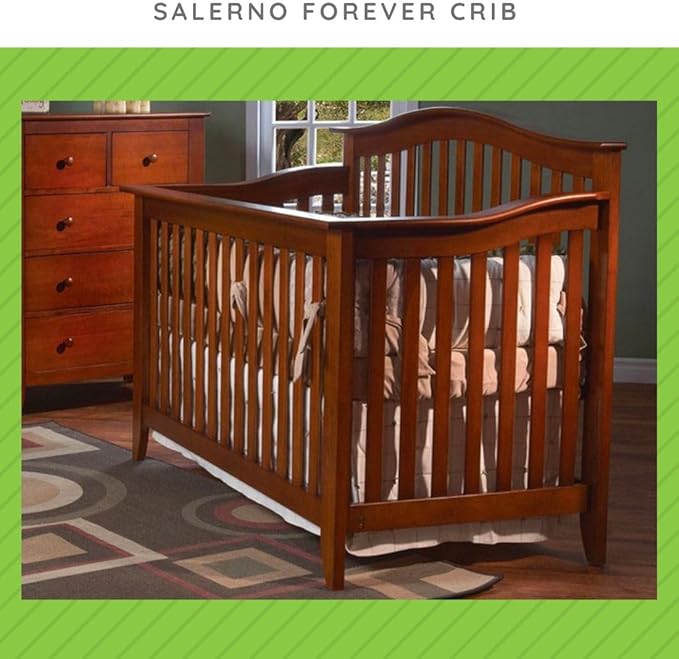Full-Size Conversion Kit Bed Rails #1216 for Pali Convertible Cribs - Solid Wood Rail - Toddler and Adult Bed Rail for Full-Size Beds - Essential Nursery & Baby Furniture (Sienna)