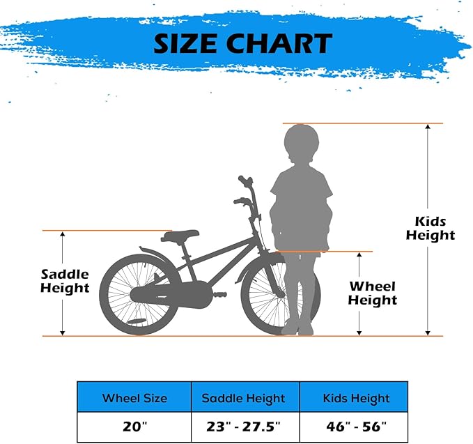 WEIZE Kids Bike, 16 20 Inch Children Bicycle for Boys & Girls Ages 4-12 Years Old, Rider Height 41-62 Inch, Adjustable Seat & Handlebars, Coaster Brake, Multiple Color Options