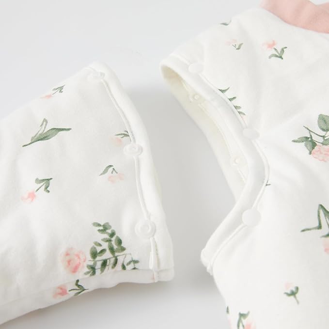Duomiaomiao 3.5 TOG Baby Sleep Sack 100% Cotton Winter Long Sleeve Baby Wearable Blanket, Super Warm Quilted Comfy Toddler Sleeping Sack