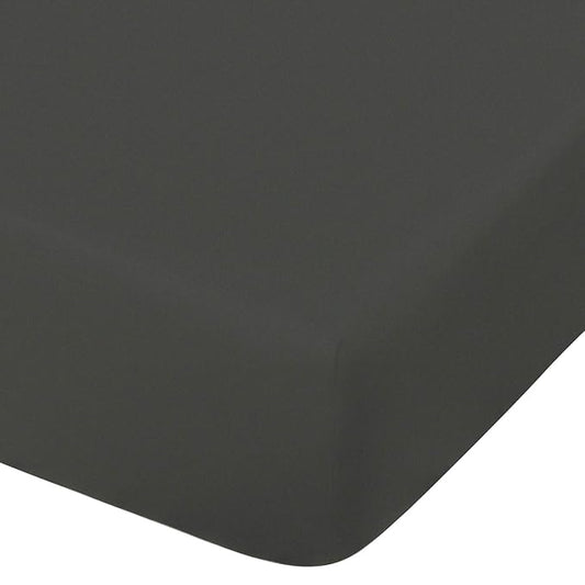 NTBAY 100% Brushed Microfiber Fitted Crib Sheet, Super Soft and Cozy 28x52 Crib Sheet for Standard Crib and Toddler Mattresses, Boys, Girls, Unisex, Dark Grey, 28x52 Inches