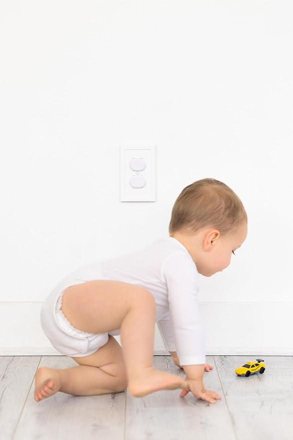 Ubbi Safety Bundle, Safeguarding and Baby Proofing Set, Includes 36 Outlet Covers, 16 Table Corner Protectors and 2 Pinch Guards, Child Safety Kit, White (Pack of 2)