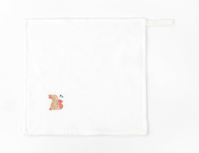 Soft Muslin Hand Towel Set of 4 with Embroidery,Lovely Burp Cloth Towel,Absorption Absorbent Cotton Fabric,Newborn Essentials,Neutral Baby Stuff,Kids Towel Set,White Towels,4 Piece