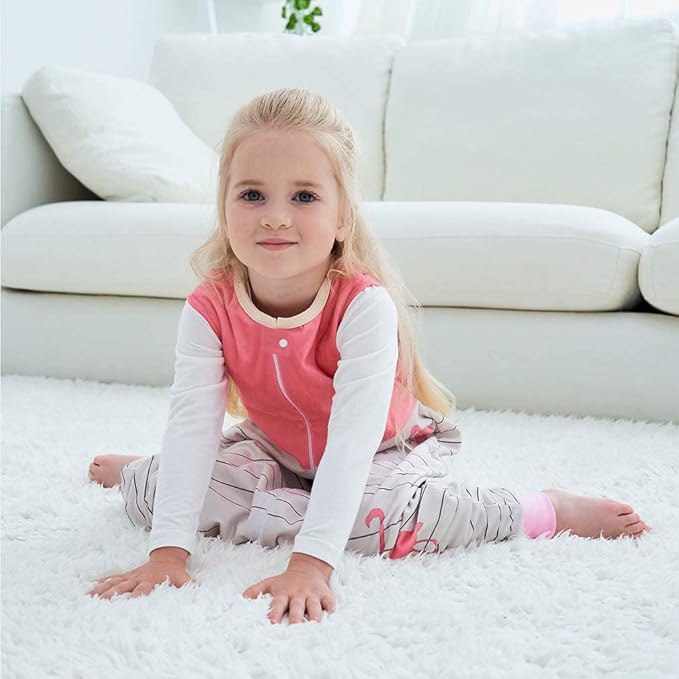 MICHLEY Toddler Sleeping Sack with Feet Newborn Infant Sleeveless Sleeping Bag 2-way Zipper Baby Wearable Blanket for Walkers,Pink Bird,1-3T