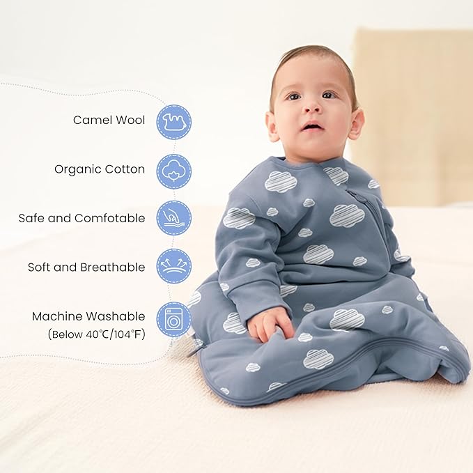 Unisex Sleeping Bag for Babies and Toddlers 3.5 Tog Sleep Sack, Baby Sleep Sack, One piece with sleeves, Gifts for Baby